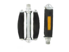 Universeel Bromfiets Pedaal Per Set Zwart M14 X 125 Zwart Met Reflector Pedalen - Niet Origineel - Past Op O.a. Solex Tomos Peugeot