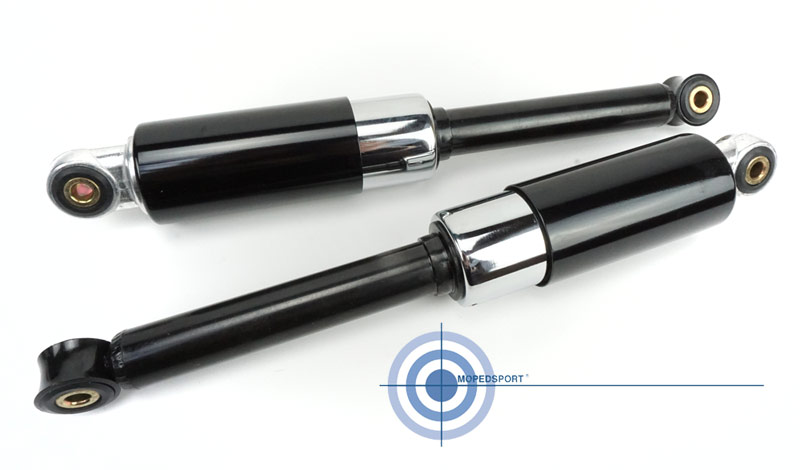Kit d'amortisseurs pour cyclomoteur ZD 315 cm, ressort arrière fermé noir/chrome