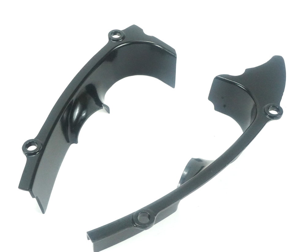 Bromfiets 517 Halve Maan Set Lang 100-10.143 - Bestaat Uit: 517-10.143/19 + 517-10.144/19 (zwart) Carburateur Afdekking