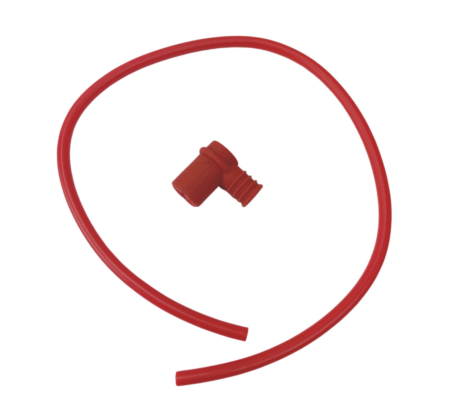 Universeel Bougiekabel / Dop 6mm 50cm Rood