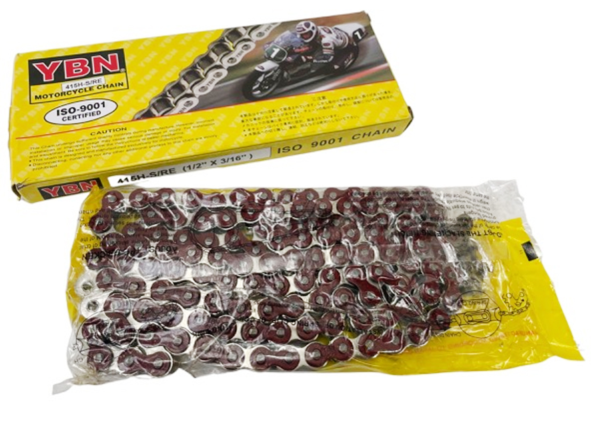 Puch Maxi / Kreidler / Bromfiets Ketting Rood 1/2x3/16 .122 Schakels 415h Tomos