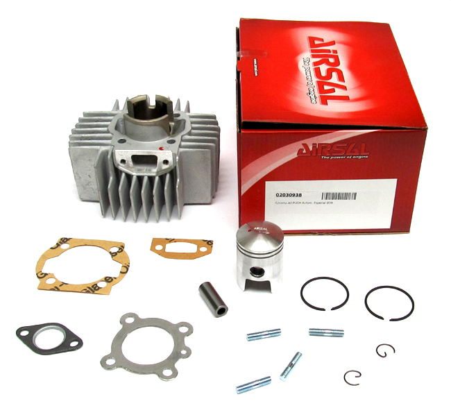 Puch Maxi/x20/x30 Cilinder + Zuiger 38mm 50cc Airsal T6 6 Poorten Oud Model