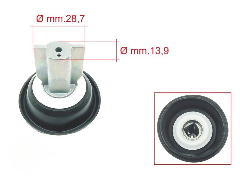 Piaggio Fly 125/150 Vespa Lx Aprilia Membraan/gasschuif Carburateur Cm140302 125 /200 250cc S 4t 125/150cc Liberty 4t Aprilia Mojito 125