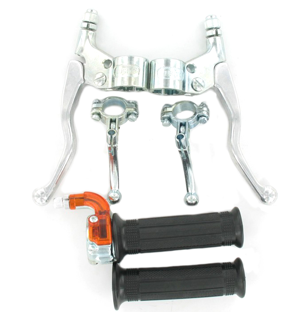 Lusito Targa grepenset chroom met zwarte hendels MBK 51 Peugeot 103