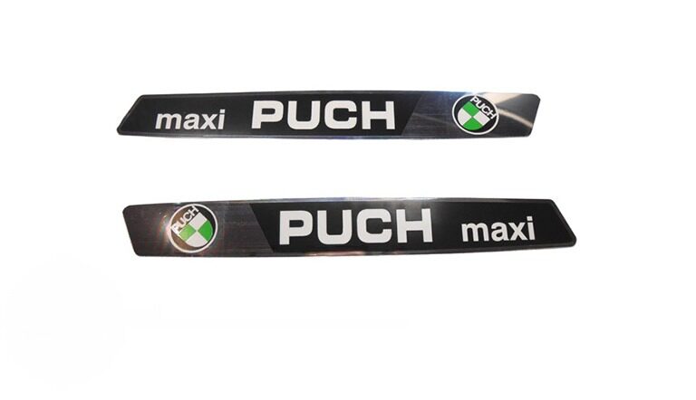 Puch Maxi tankstickerset voor bouwjaren 1971 tot 1975 klassieke brommer