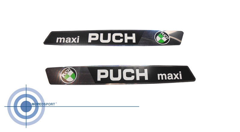 Puch Maxi tankstickerset voor bouwjaren 1971 tot 1975 klassieke brommer