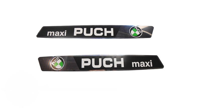 Puch Maxi tankstickerset voor bouwjaren 1971 tot 1975 klassieke brommer