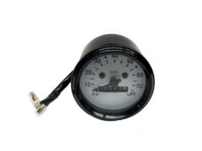 Universele witte kilometerteller 60mm 80 km/h VDO-aansluiting Puch Tomos