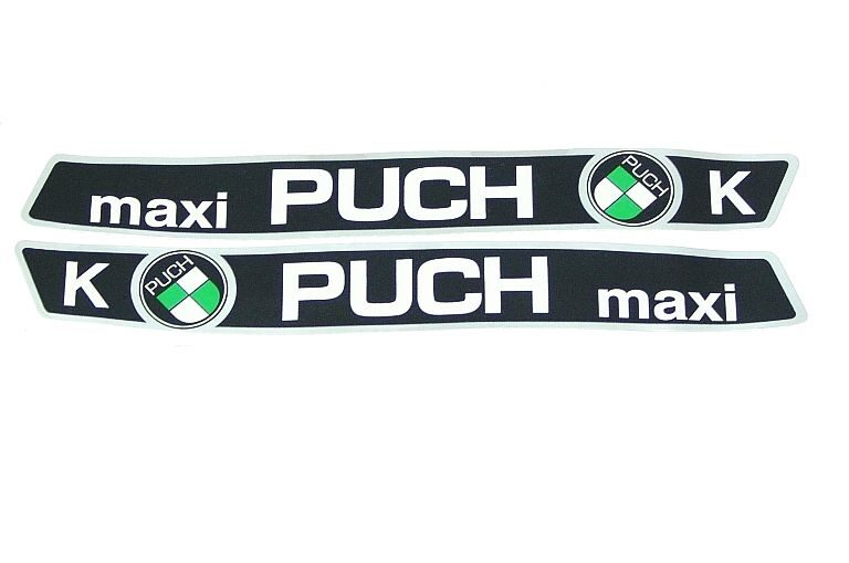 Puch Maxi tank transfer set Puch Maxi K zwart / chroom sticker