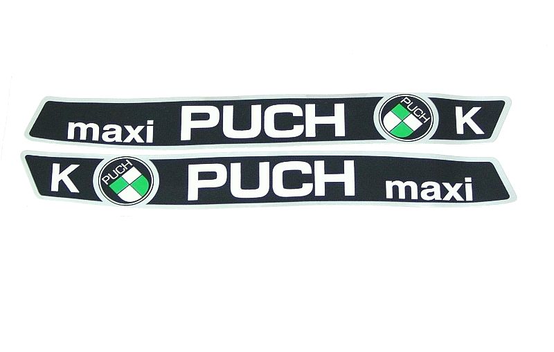 PUCH MAXI Tank transfer set Puch Maxi K Zwart / Chroom STICKER