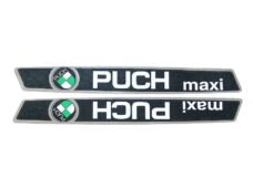 Puch Maxi Tank Transfer Set Puch Maxi Classic Zwart / Chroom
