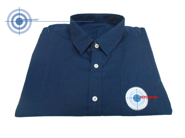 Casual blauw overhemd maat XXXL voor scooter- en brommerrijders