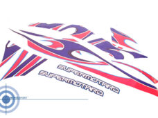 Derbi Transferset,stickers Deco Blauw/rood, Transparant Stickerset