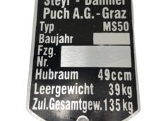 Puch Monza Typeplaatje Ms50