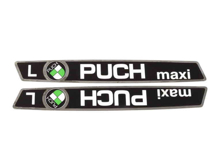 Puch Maxi Tank Transfer Set Puch Maxi L Zwart / Chroom Sticker