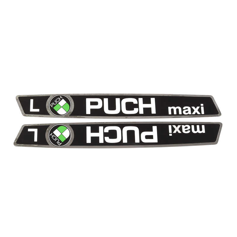 PUCH MAXI Tank transfer set Puch Maxi L Zwart / Chroom STICKER