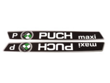 Puch Maxi Tank Transfer Set Puch Maxi P Zwart / Chroom Sticker
