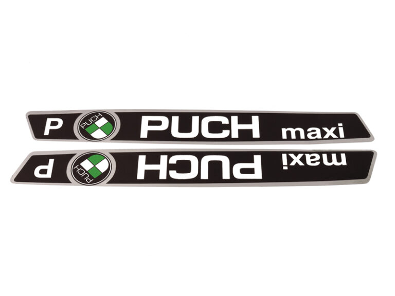 Puch Maxi Tank Transfer Set Puch Maxi P Zwart / Chroom Sticker