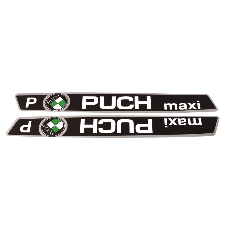 Puch Maxi Tank Transfer Set Puch Maxi P Zwart / Chroom Sticker