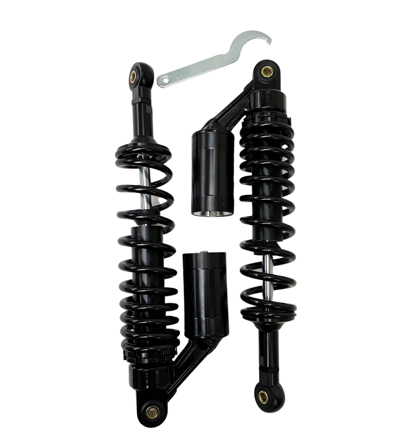 Universeel Schokbrekers / Schokbreker Per Set Achter 360mm Zwart M8 Pneumatisch Verstelbaar
