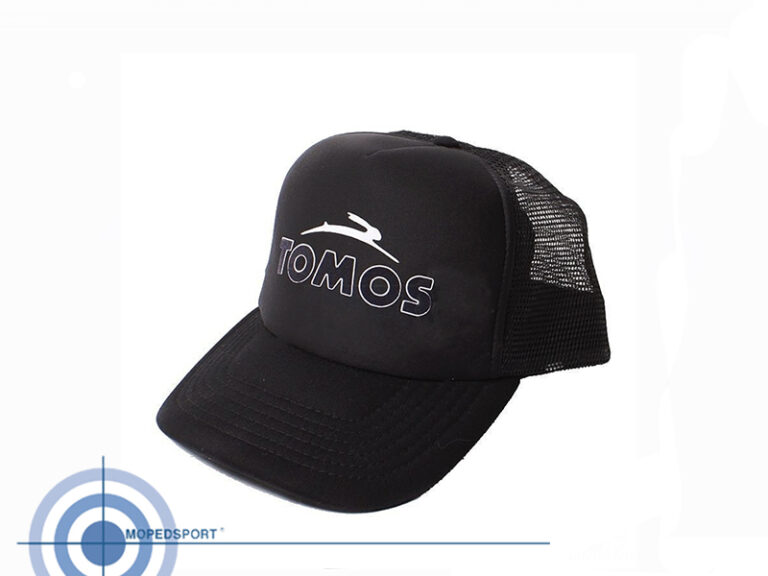 Boné Tomos com texto e logotipo Tomos preto