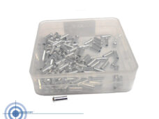 Aluminium anti-rafelnippels 1,2-2,6 mm set van 100 voor binnenkabels