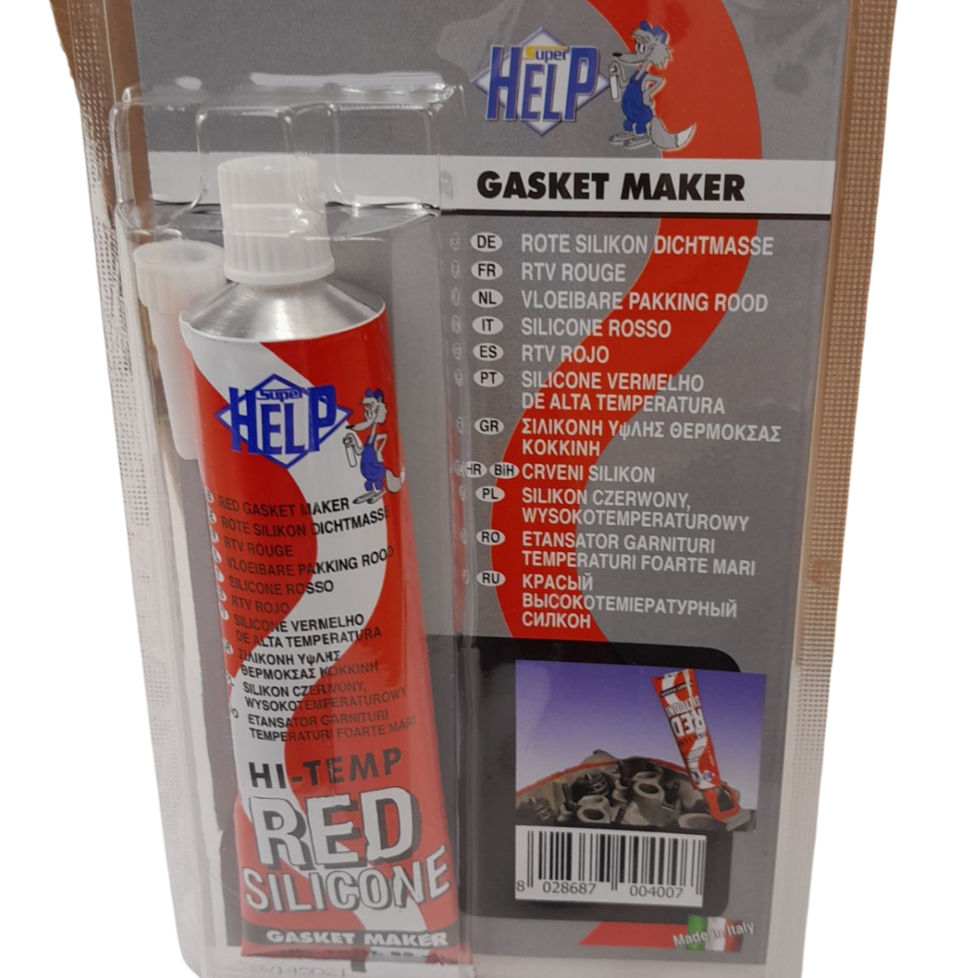 UNIVERSEEL BROMFIETS PUCH MAXI Tube vloeibare pakking Silicone ROOD high temp. Gasket Maker (-61 tot 315 graden) SCOOTER GEREEDSCHAP vloeibaar
