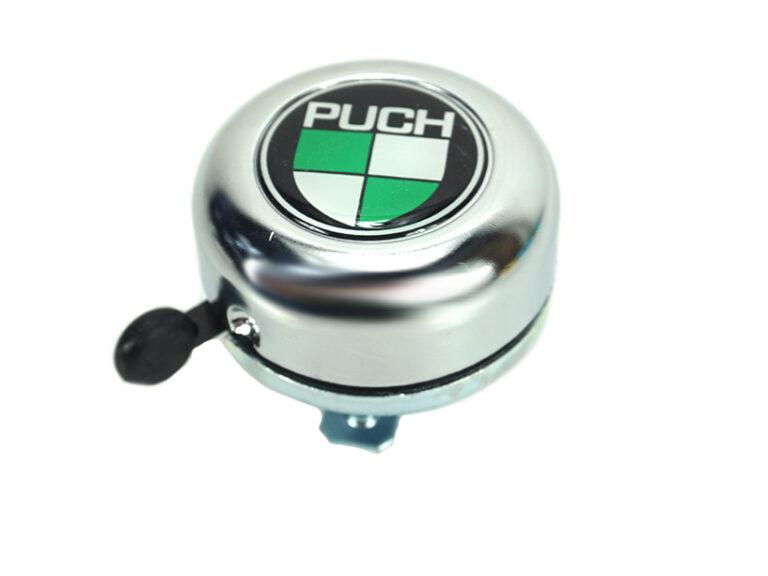 Puch Maxi Ms Monza Universeel Bel Chroom 55mm Met Logo Zwart- Klepel Zwart