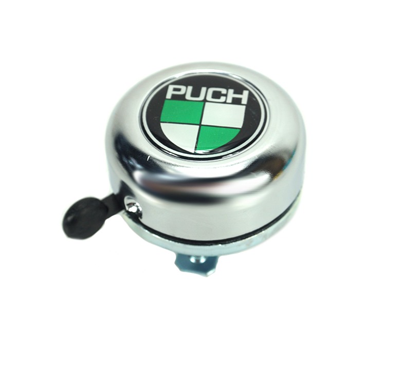 Puch Maxi Ms Monza Universeel Bel Chroom 55mm Met Logo Zwart- Klepel Zwart