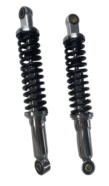 Honda MT schokdemperset 1:1 als origineel zwart / chroom 320mm MT50 - MT80 52400-167-611 schokbrekers