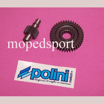 Polini Morini Secundaire Overbrenging 14-40 Suzuki Adress Derbi Vamos Italjet Formula 50 Malaguti Crosser 202.133.2 Op-op!!