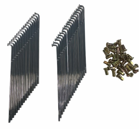 Honda Mt Spaken Set 17-inch Met Goudkleurige Nippels Voor Honda Mt Wiel Velg 36 Stuks 18x 3.5mmx158.5mm 105 Graden Kop En 18x 3.5mmx158mm 90 Graden Kop