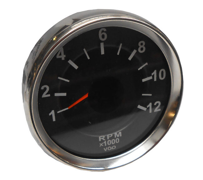 VDO-style cockpit toerenteller 12000 RPM 60/80mm voor Kreidler Puch Zundapp