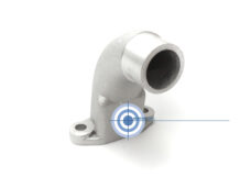 Inlaatspruitstuk 17mm voor Kreidler Florett 4 en 5 schuine inlaat