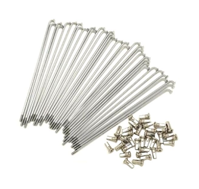 Universeel Puch Spaken Set 170mm 2.9mm Haaks / 90 Graden Spakenset / Spaak Chroom Met Nippels 36 Stuks