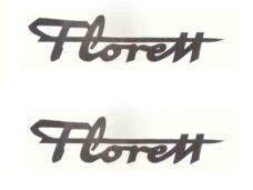 Kreidler Stickerset Transfer Florett 77.81.23e Zwart/wit 120x30mm