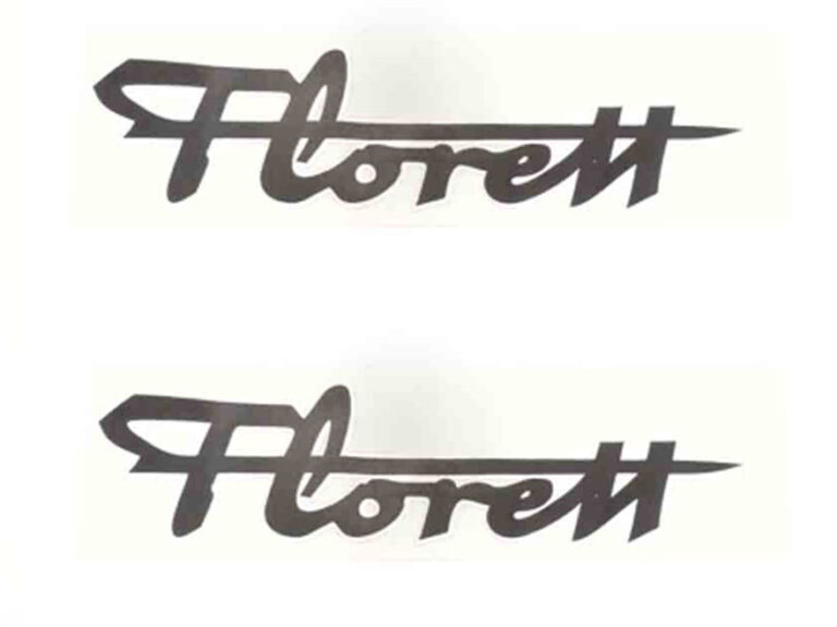 Kreidler Stickerset Transfer Florett 77.81.23e Zwart/wit 120x30mm