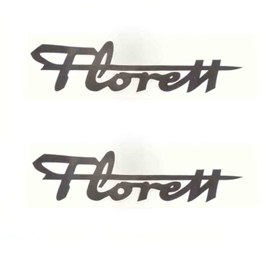 Kreidler Stickerset Transfer Florett 77.81.23e Zwart/wit 120x30mm