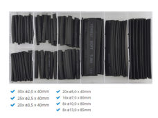 Universeel Assortimentset Krimpkousen 127-delig: 30x 2mm X 40mm - 25x 2,5mm X 40mm - 20x 3,5mm X 40mm - 20x 5mm X 40mm - 16x 7mm X 80mm - 8x 10mm X 80mm - 8x 13mm X 85mm Krimpkous
