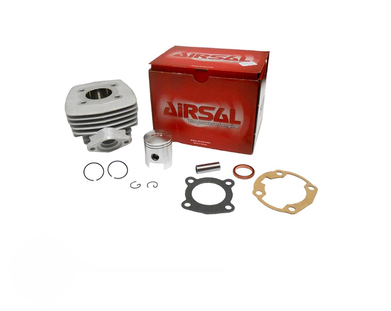 Airsal 40mm cilinderkit 6 poorten voor Peugeot Fox 50cc luchtgekoeld