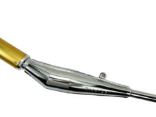 Biturbo chroom uitlaatdemper met losse bocht 28mm voor Tomos A3 en A35