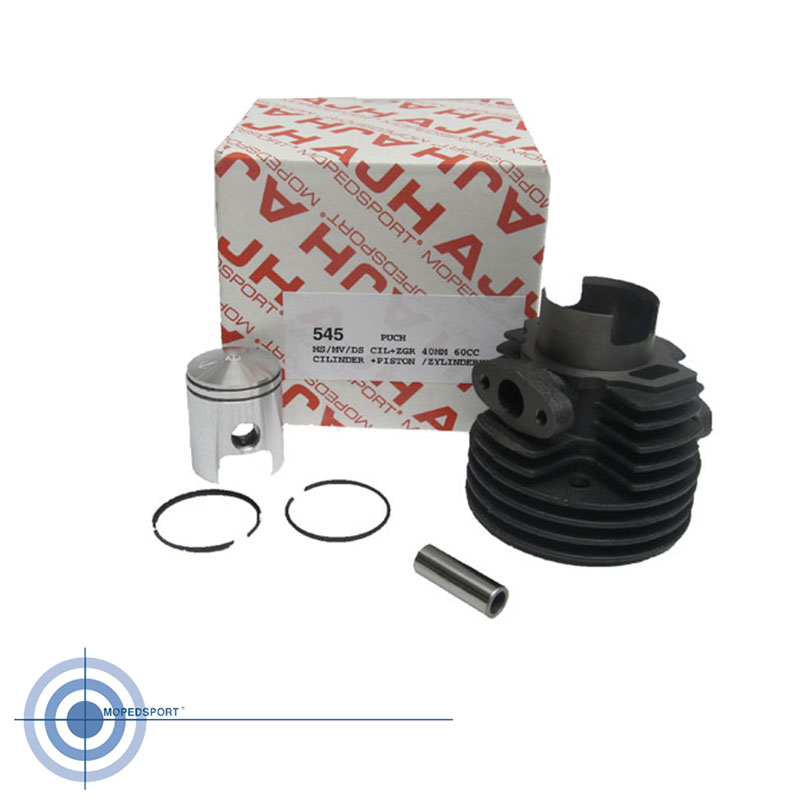 Puch Ms Mv Ds Cilinder+zuiger Ajh 40mm 60cc Zonder Pakking 12mm Pen