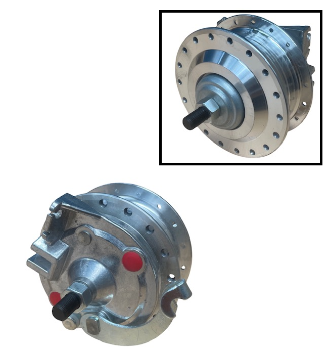 Puch Maxi Naaf Voorwiel Aluminium Met Ankerplaat Voor Spaakvelg Maxi S N X30