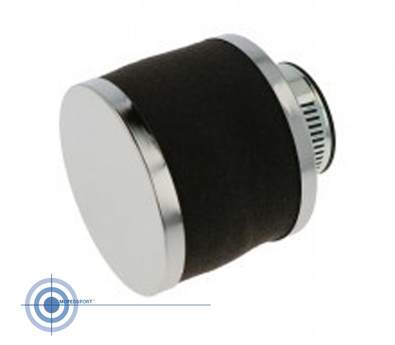 UNIVERSEEL BROMFIETS SCOOTER ATHENA Powerfilter/luchtfilter spons 30mm recht zwart ATHENA