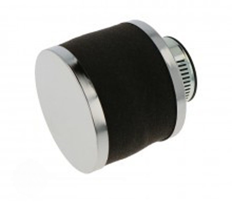 Universeel bromfiets scooter Athena powerfilter/luchtfilter spons 30mm recht zwart Athena