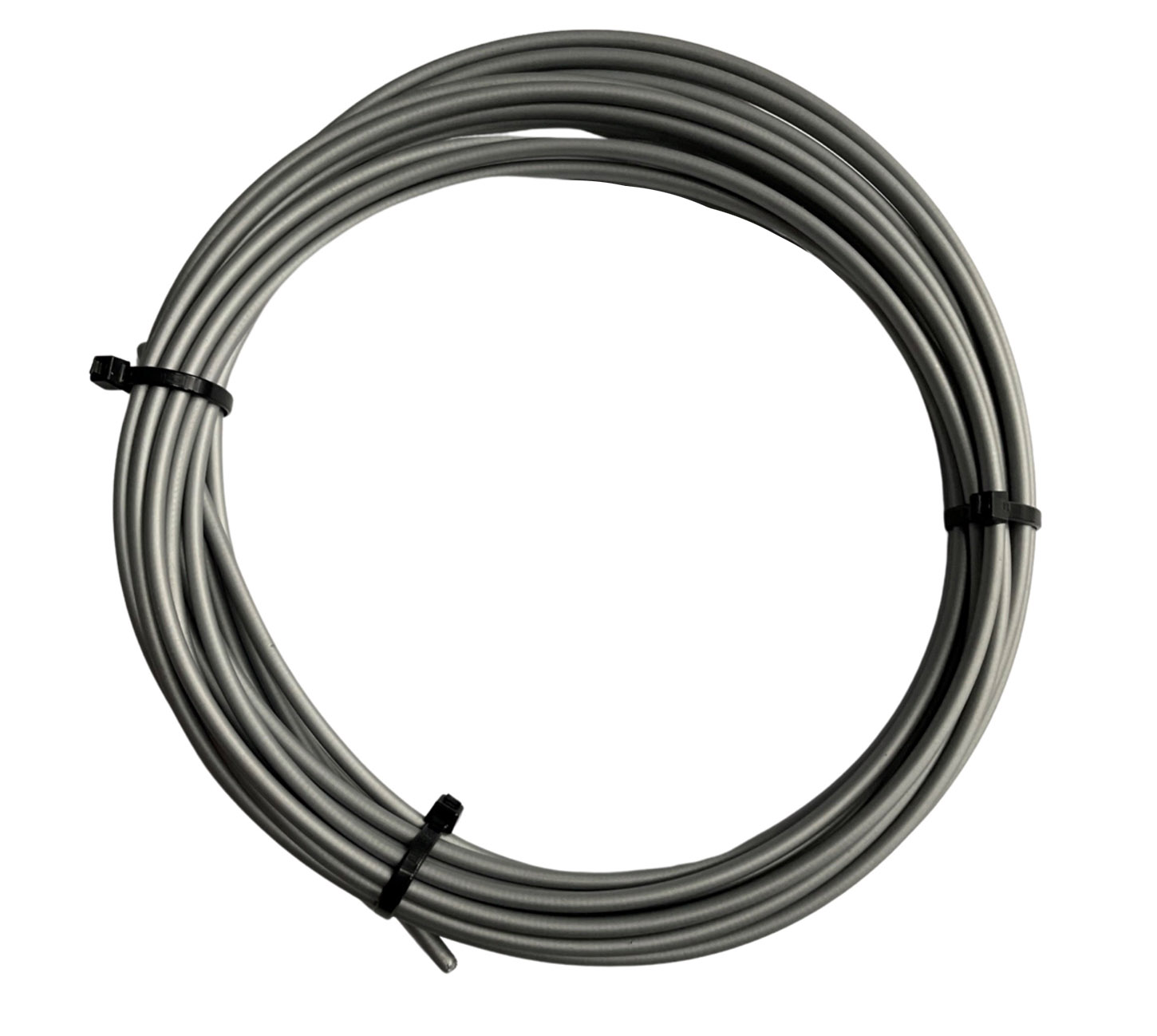 UNIVERSEEL BROMFIETS WERKPLAATS SCOOTER Buitenkabel/Remkabel ZILVER 10 meter op rol 5mm Elvedes teflon KABEL