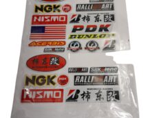 Universeel Bromfiets Werkplaats Scooter Stickerset 18.5 X 26.5cm Motor