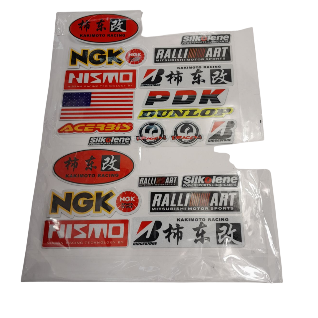 UNIVERSEEL BROMFIETS WERKPLAATS SCOOTER Stickerset 18.5 x 26.5CM Motor