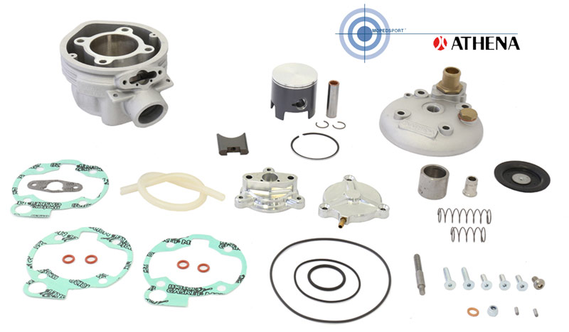 MINARELLI AM6 ATHENA Cilinder. Kit New Power Valve System Pneumatic 50mm 80cc Spec.Membr Cilinder+zuiger+Kop nieuw systeem - hydr P40013010005