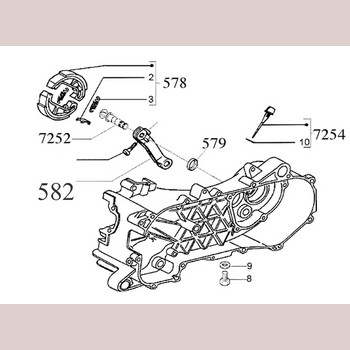 Vespa/piaggio /gilera Lx Remsegment Cpl. 82907r /fly Zip 2t/new Zip 4t/ngr Mc3/typhoon Zit> 1997 Sp/ Gilera-ice/runner L2005 Lc/stalker/storm Origineel